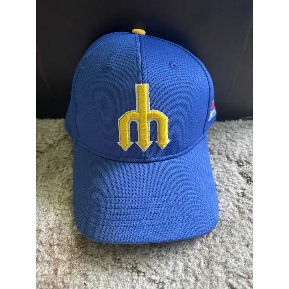 Seattle Mariners MLB Baseball Hat Cap Blue Yellow Trident Logo OC Sports OSFM